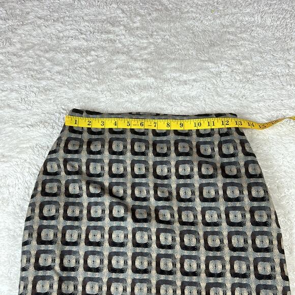 Casch by Gro Abrahamsson Geo print mermaid ruffle pencil skirt, 36 small - Picture 6 of 10